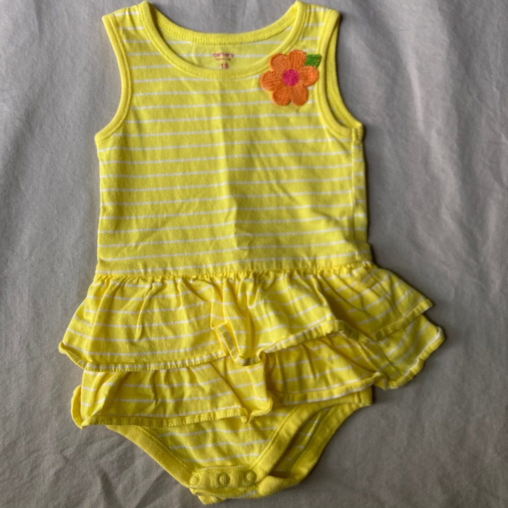 Yellow baby romper